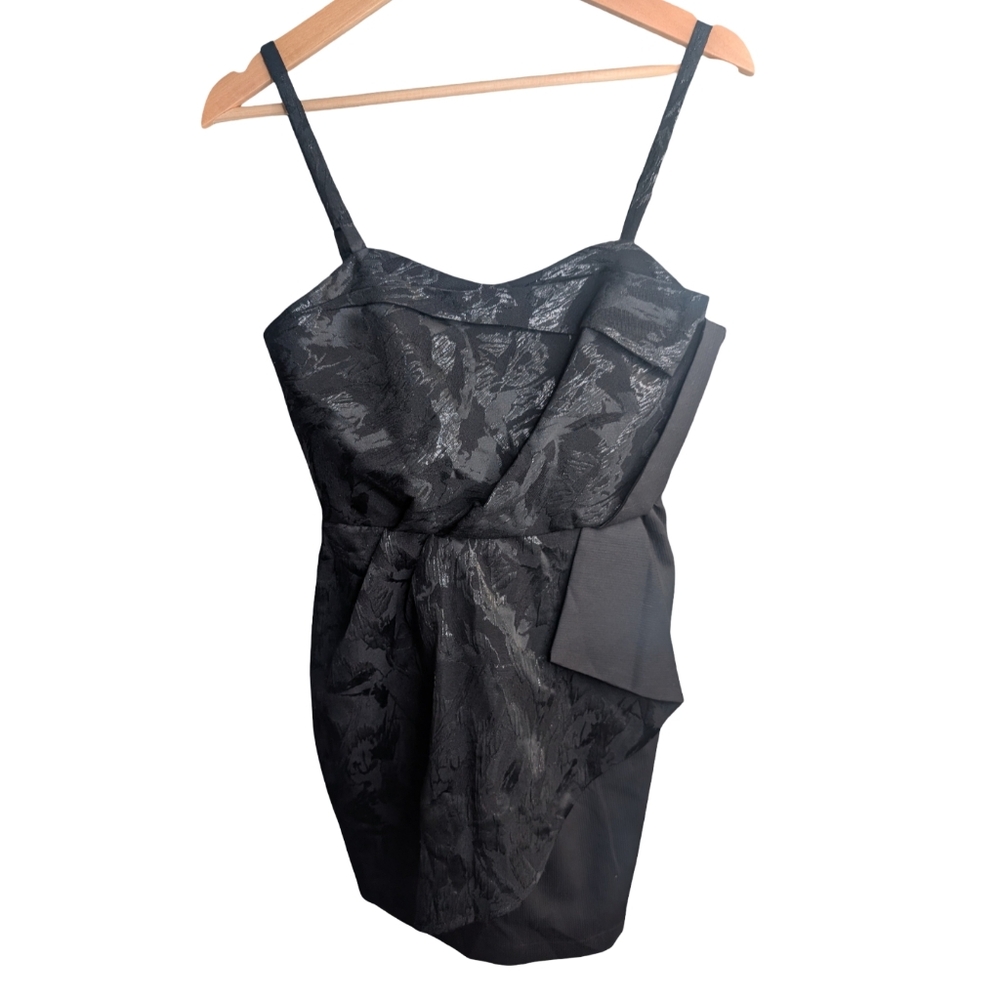 BCBG Generation Black Jacquard Cocktail Dress Size 4